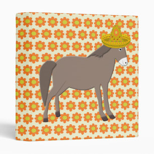 Mexican Donkey Day of the Dead 3 Ring Binder