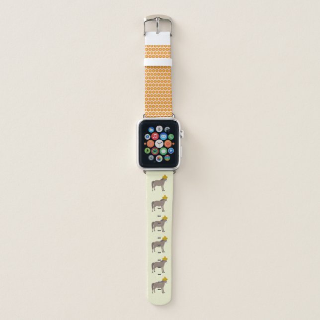 Mexican Donkey Day of the Dead Apple Watch Band (Front)