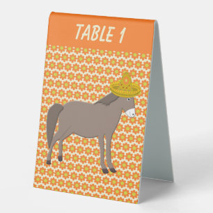 Mexican Donkey Day of the Dead Custom Table Tent