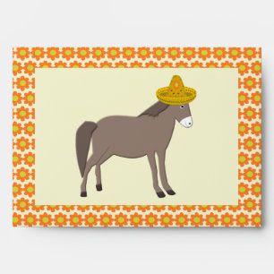 Mexican Donkey Day of the Dead Envelope