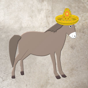 Mexican Donkey Day of the Dead Floor Decals
