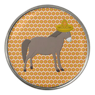 Mexican Donkey Day of the Dead Golf Ball Marker