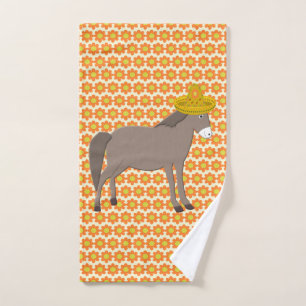 Mexican Donkey Day of the Dead Hand Towel