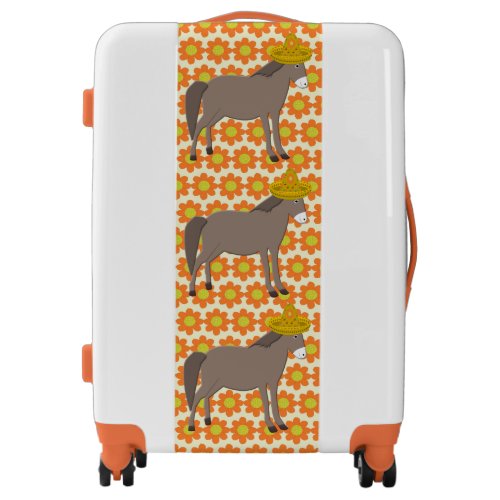 Mexican Donkey Day of the Dead Luggage