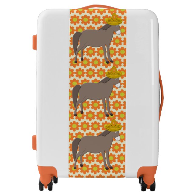 Mexican Donkey Day of the Dead Luggage (Front)