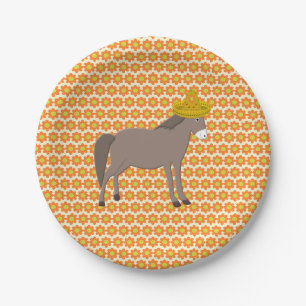 Mexican Donkey Day of the Dead Paper Plates