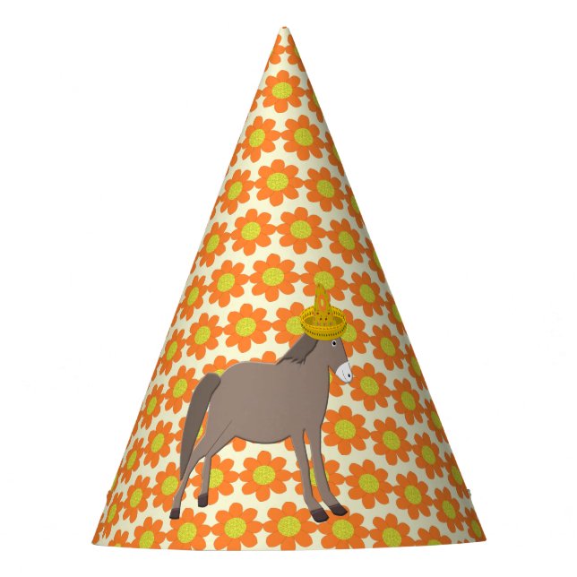 Mexican Donkey Day of the Dead Party Hat (Front)