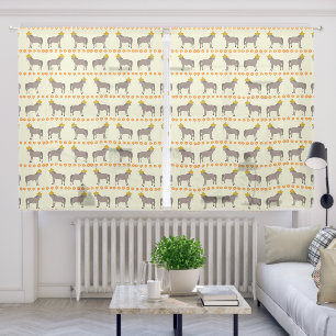 Mexican Donkey Day of the Dead Patterned Sheer Curtains