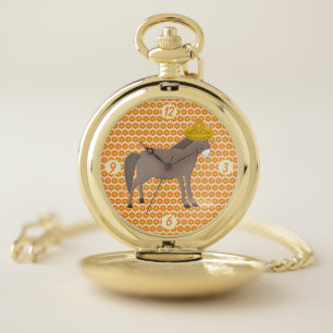 Mexican Donkey Day of the Dead Pocket Watch