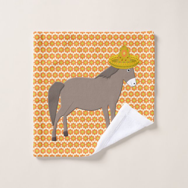 Mexican Donkey Day of the Dead Wash Cloth (Wash Cloth)