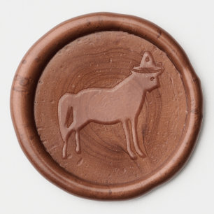 Mexican Donkey Day of the Dead Wax Seal Sticker