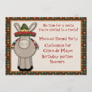 Mexican Donkey Themed Invitation