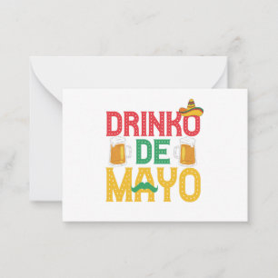 Mexican Drinko de Mayo Funny Cinco de Mayo Gift Note Card