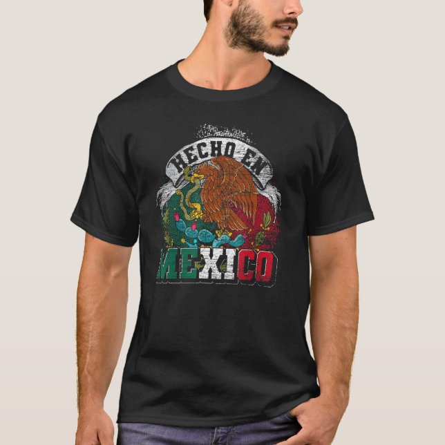 Mexican Eagle Hispanic Mexican Culture Hecho En Me T-Shirt (Front)