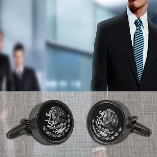 Mexican Eagle & Mexico, flag fashion / business Cufflinks (Creator Uploaded)