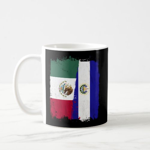 Mexican El Salvador Flag Half Mexican El Salvadori Coffee Mug