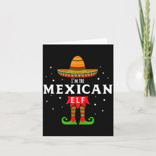 Mexican Elf Christmas Sombrero Feliz Navidad Gift Card