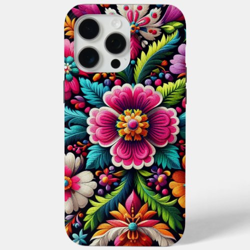 Mexican Embroidery iPhone 15 Pro Max Case