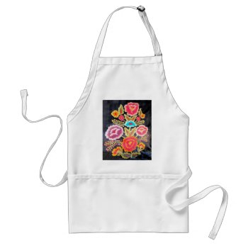 Mexican Embroidery Design Adult Apron by beautyofmexico at Zazzle