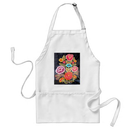 Mexican Embroidery Design Adult Apron