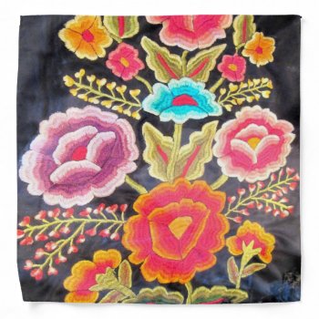 Mexican Embroidery Design Bandana by beautyofmexico at Zazzle