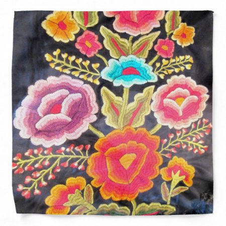 Mexican Embroidery Design Bandana