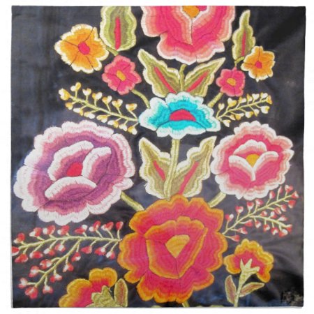 Mexican Embroidery Design Cloth Napkin