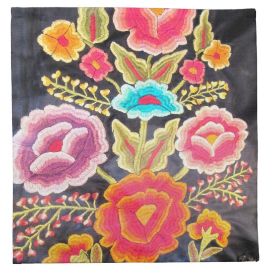 Mexican Embroidery design Cloth Napkin | Zazzle.com