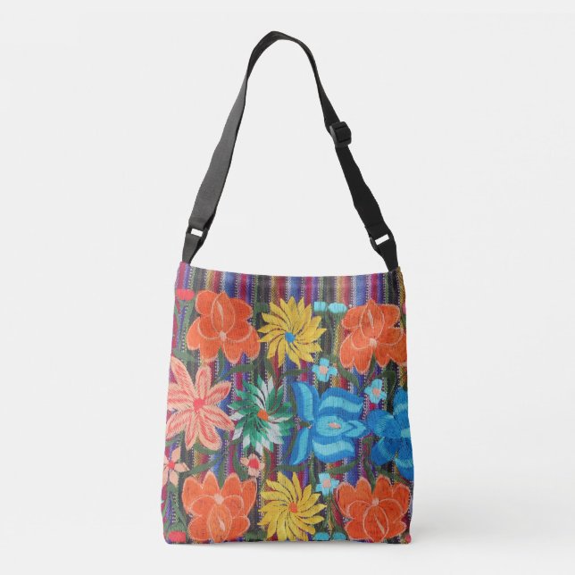 Mexican embroidery design cross body bag (Back)
