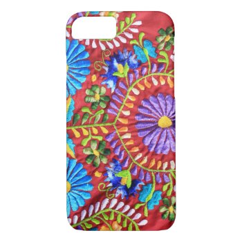 Mexican Embroidery Design Iphone 7/8 Case by beautyofmexico at Zazzle