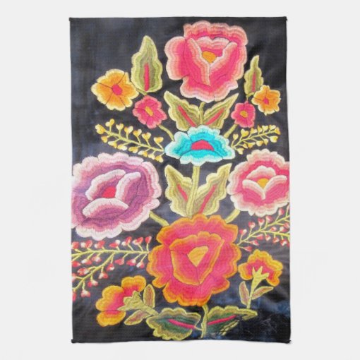 Mexican Embroidery design Kitchen Towel Zazzle