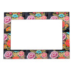 Mexican Embroidery Design Magnetic Picture Frame at Zazzle