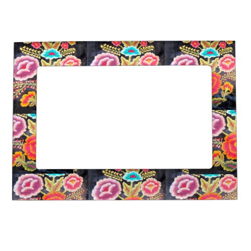 Mexican Embroidery design Magnetic Picture Frame