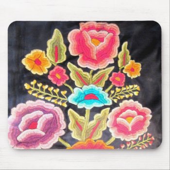 Mexican Embroidery Design Mouse Pad by beautyofmexico at Zazzle