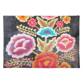 Mexican Embroidery Design Placemat by beautyofmexico at Zazzle