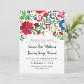 Mexican Embroidery Wedding Invitation (Standing Front)