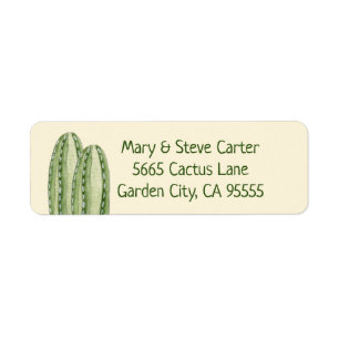 Mexican Fencepost cactus address label