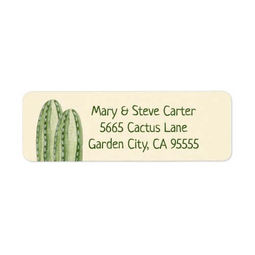 Mexican Fencepost cactus address label