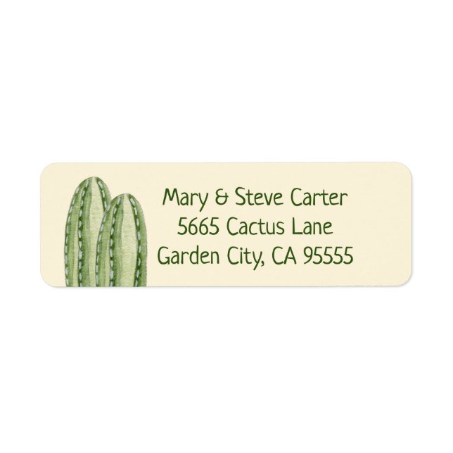Mexican Fencepost cactus address label (Front)