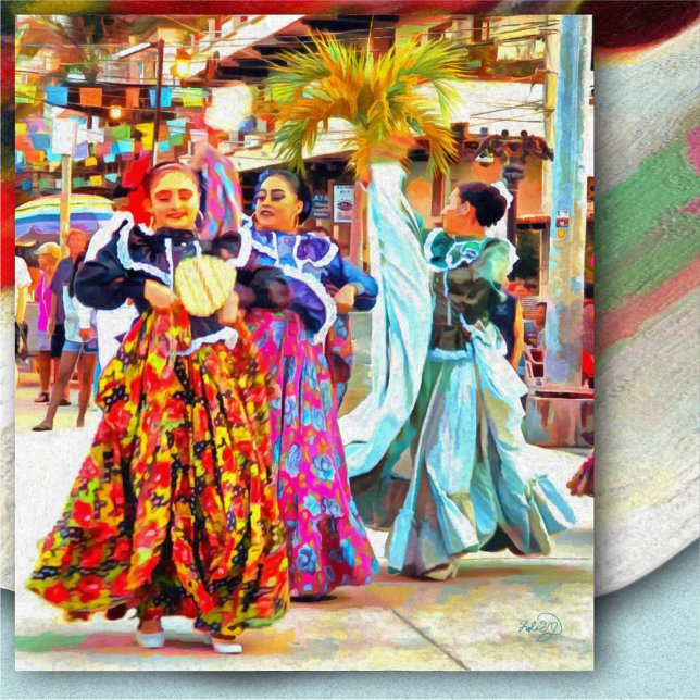 Mexican Festival Dancers 2549 Original Art Print (Creator Uploaded)