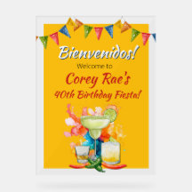 Mexican Fiesta 40th Birthday Bienvenidos Welcome