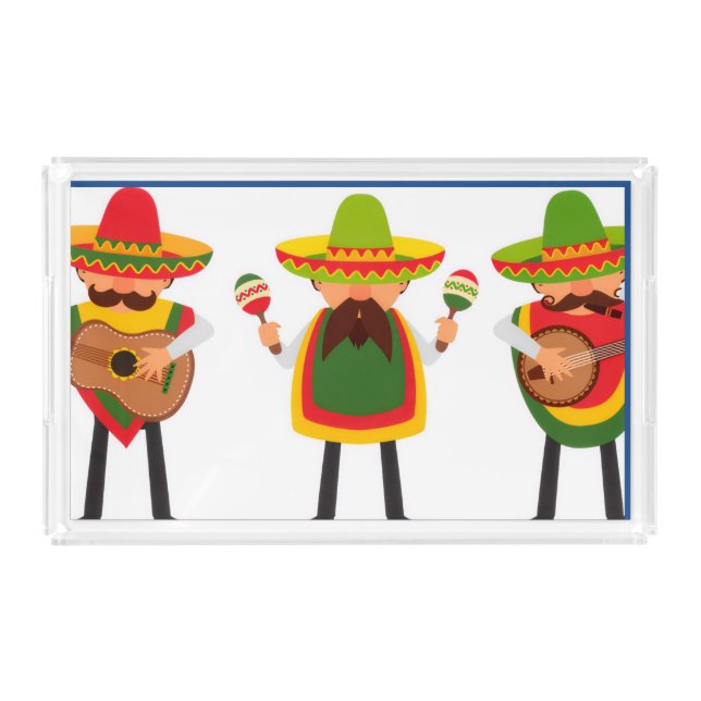 Mexican Fiesta Acrylic Tray (Front)
