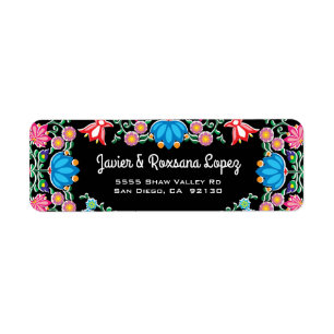 Mexican Fiesta address label
