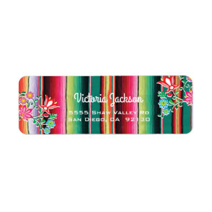 Mexican Fiesta address label