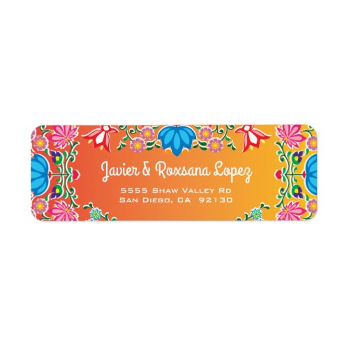 Mexican Fiesta address label