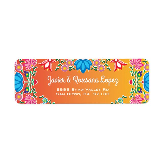 Mexican Fiesta address label (Front)