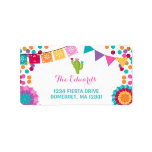Mexican Fiesta Address Labels Fiesta Birthday