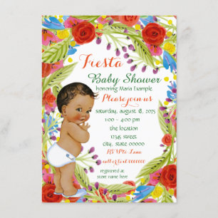 Mexican Fiesta Baby Boy Shower Invitation