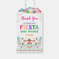 Mexican Fiesta Baby Shower Bridal Party Favors Gift Tags