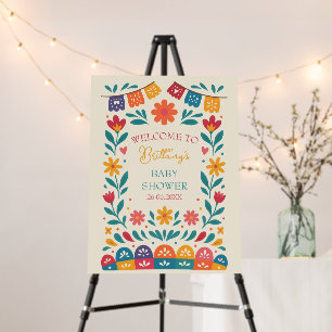 Mexican Fiesta Baby Shower Colorful Welcome Foam Board